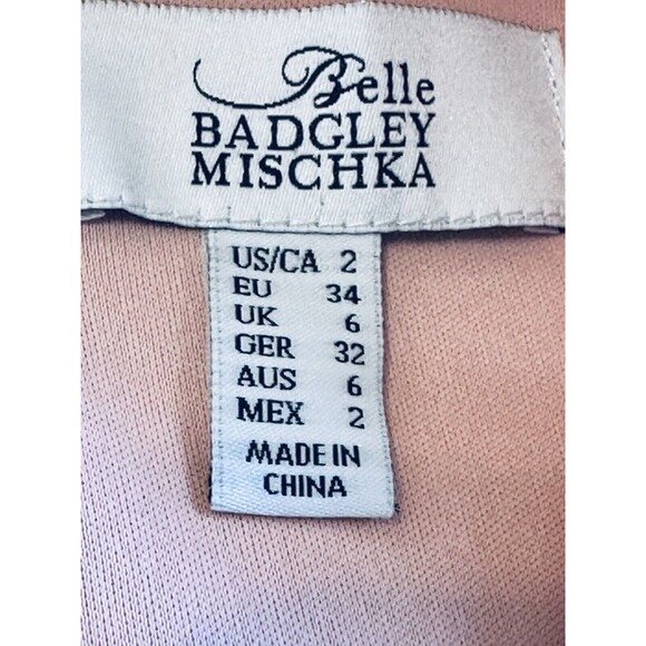 Badgley Mischka Size 2 Peony Sheath Dress Collared Lined Career Old Money - Picture 13 of 15